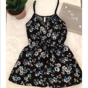 Black Floral Romper